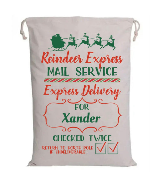Reindeer Express Custom Santa Sack