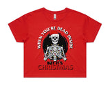 Dead Inside But It’s Christmas AS Colour Women’s Crop Tee