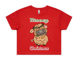 Mooey Christmas Baby Highland Cow AS Colour Women’s Crop Tee