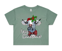 Mooey Christmas AS Colour Women’s Crop Tee