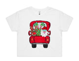 Santa’s Christmas Truck AS Colour Women’s Crop Tee