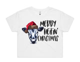 Merry Heifin’ Christmas AS Colour Women’s Crop Tee