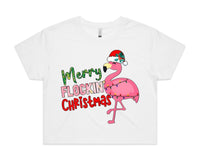 Merry Flockin’ Christmas AS Colour Women’s Crop Tee