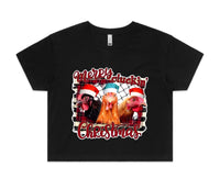 Merry Cluckin’ Christmas AS Colour Women’s Crop Tee