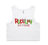 Rudolph Is My Bestie AS Colour Women’s Crop Singlet