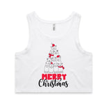 Merry Christmas Cats AS Colour Women’s Crop Singlet