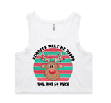 Reindeer Make Me Happy AS Colour Women’s Crop Singlet