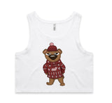 Ugly Sweater Crew Bear AS Colour Women’s Crop Singlet