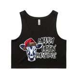 Merry Heifin’ Christmas AS Colour Women’s Crop Singlet