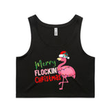 Merry Flockin’ Christmas AS Colour Women’s Crop Singlet