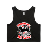 Dachshund Through The Snow AS Colour Women’s Crop Singlet