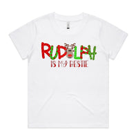 Rudolph Is My Bestie AS Colour Women’s Cube Tee