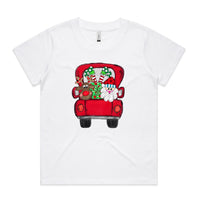 Santa’s Christmas Truck AS Colour Women’s Cube Tee