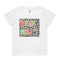 Merry & Bright Cheetah Frame Print AS Colour Women’s Cube Tee