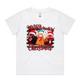 Merry Cluckin’ Christmas AS Colour Women’s Cube Tee