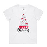 Merry Christmas Cats AS Colour Women’s Cube Tee