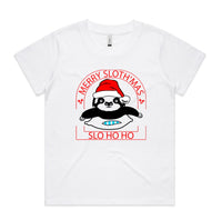 Merry Slothmas AS Colour Women’s Cube Tee