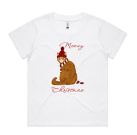 Meowy Christmas Cat AS Colour Women’s Cube Tee