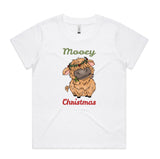 Mooey Christmas Baby Highland Cow AS Colour Women’s Cube Tee