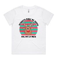 Reindeer Make Me Happy AS Colour Women’s Cube Tee