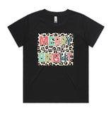 Merry & Bright Cheetah Frame Print AS Colour Women’s Cube Tee