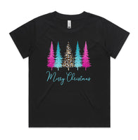 Merry Christmas Bright Trees Print AS Colour Women’s Cube Tee