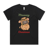 Mooey Christmas Baby Highland Cow AS Colour Women’s Cube Tee