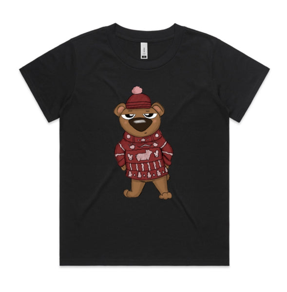 Ugly Sweater Crew Bear AS Colour Women’s Cube Tee