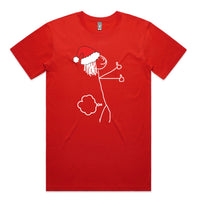 Stick Figure Farting Santa AS Colour Plus Size Staple Tee