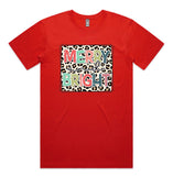 Merry & Bright Cheetah Print AS Colour Plus Size Staple Tee