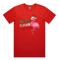 Merry Flockin’ Christmas Flamingo AS Colour Plus Size Staple Tee