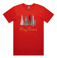 Merry Christmas Styled Trees AS Colour Plus Size Staple Tee