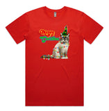 Merry Christmas Cat with Lights AS Colour Plus Size Staple Tee