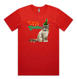 Merry Christmas Cat with Lights AS Colour Staple Tee