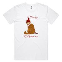 Merry Christmas Cat AS Colour Plus Size Staple Tee