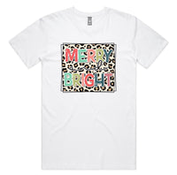 Merry & Bright Cheetah Print AS Colour Staple Tee