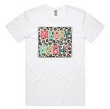 Merry & Bright Cheetah Print AS Colour Staple Tee