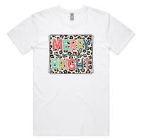 Merry & Bright Cheetah Print AS Colour Plus Size Staple Tee