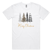 Merry Christmas Styled Trees AS Colour Plus Size Staple Tee