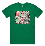 Merry & Bright Cheetah Print AS Colour Plus Size Staple Tee