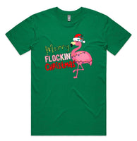 Merry Flockin’ Christmas Flamingo AS Colour Plus Size Staple Tee