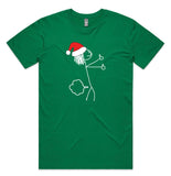 Stick Figure Farting Santa AS Colour Staple Tee