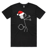 Stick Figure Farting Santa AS Colour Staple Tee