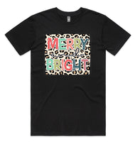 Merry & Bright Cheetah Print AS Colour Staple Tee