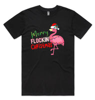 Merry Flockin’ Christmas Flamingo AS Colour Plus Size Staple Tee