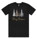 Merry Christmas Styled Trees AS Colour Staple Tee