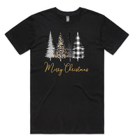 Merry Christmas Styled Trees AS Colour Plus Size Staple Tee