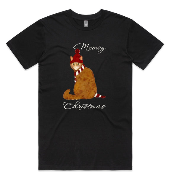 Merry Christmas Cat AS Colour Plus Size Staple Tee1