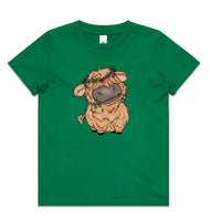 Baby Highland Cow with Candy Cane AS Colour Kids Staple Tee