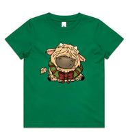 Baby Highland Cow with Wreath AS Colour Youth Staple Tee